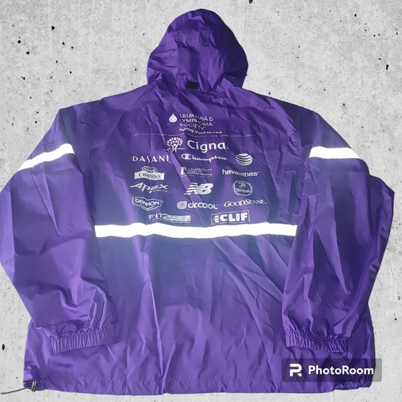 Disney Parks Hooded Windbreaker Jacket Size Medium Marathon Weekend Volunteer - Picture 2 of 10